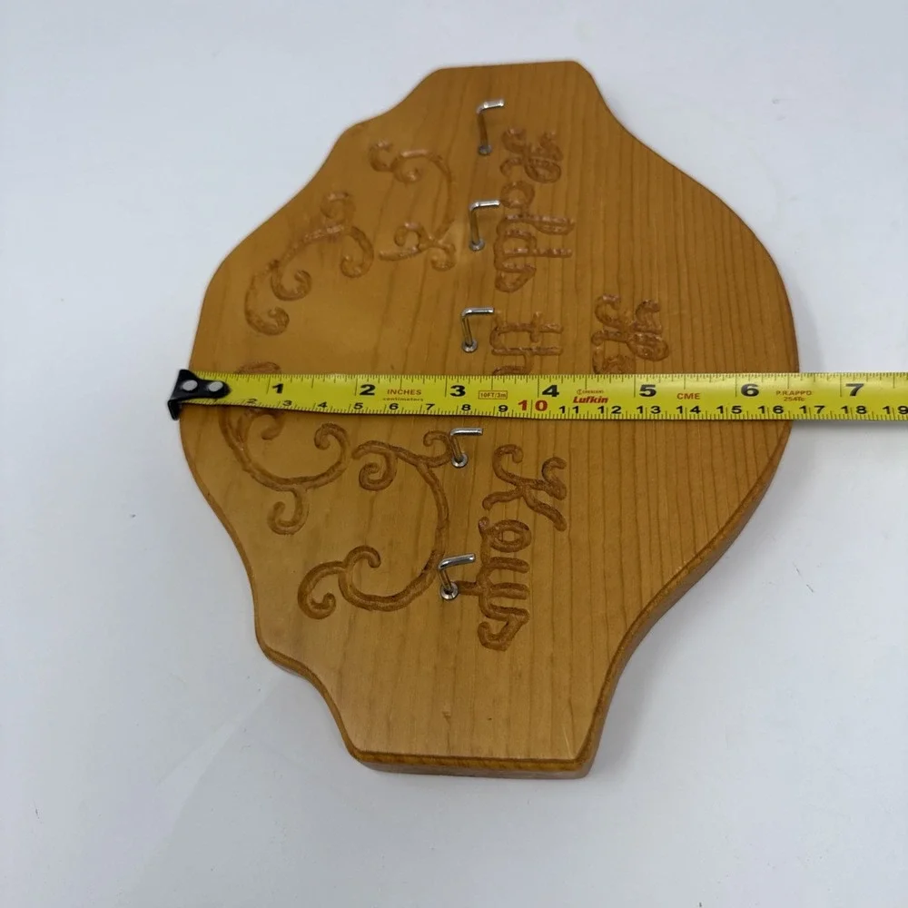 Vintage Wood Wall Mount 5 Hook Key Holder He Holds The Keys Religious Cottage